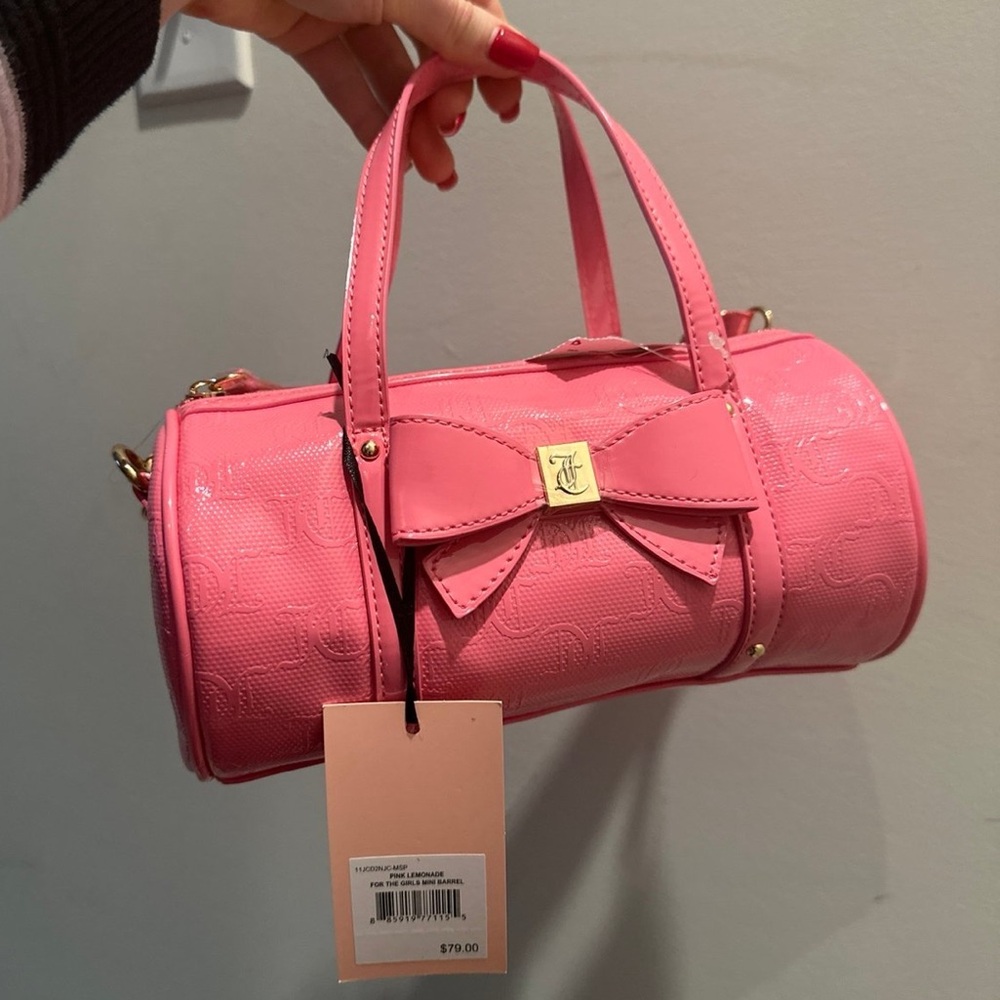 Juicy couture bow barrel bag